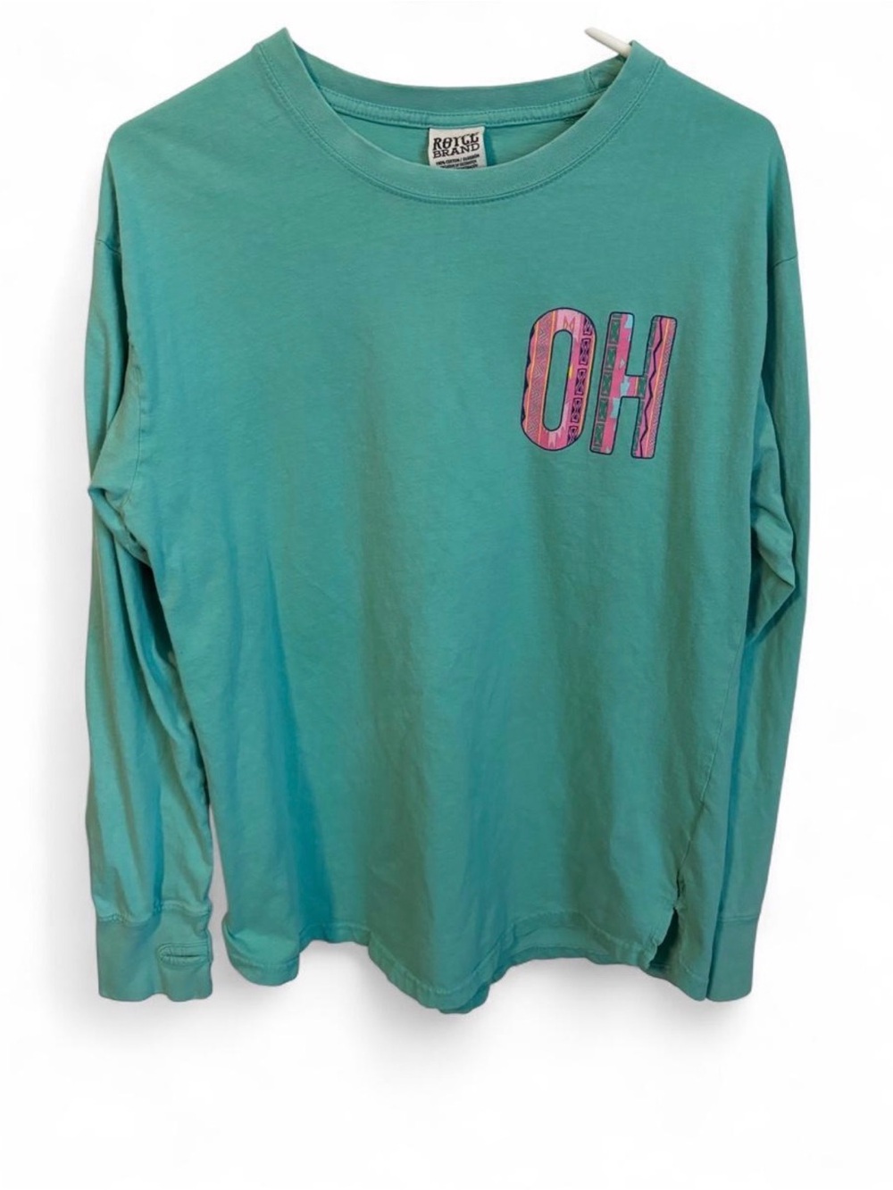 Royce Brand Teal Long-Sleeve Tee with Pink OH Graphic